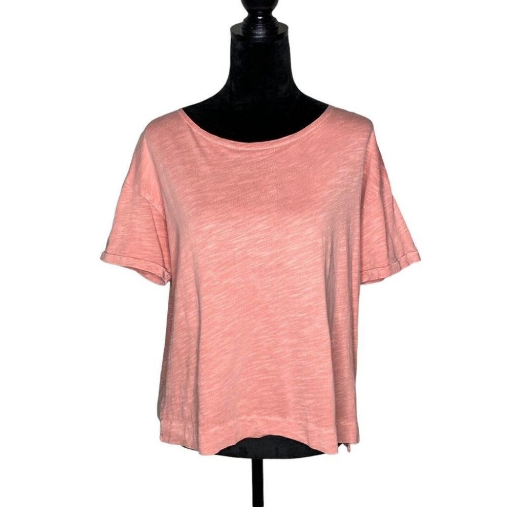 Alex Mill Women Pink Short Sleeve Boatneck Oversized T-Shirt Women’s Size Small